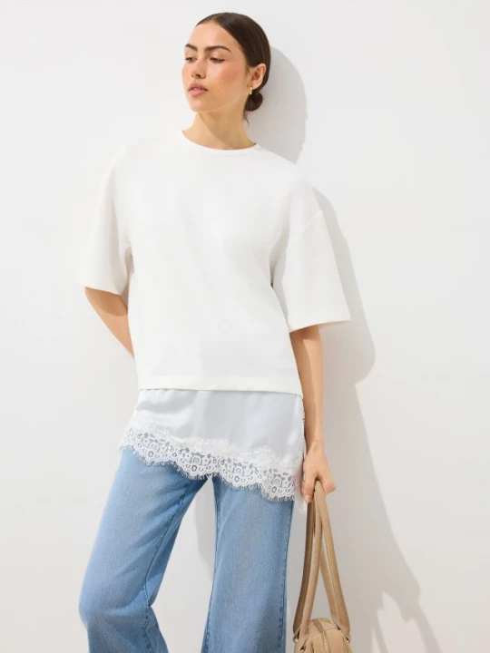 Foto del prodotto Mohito - T-shirt oversize - panna