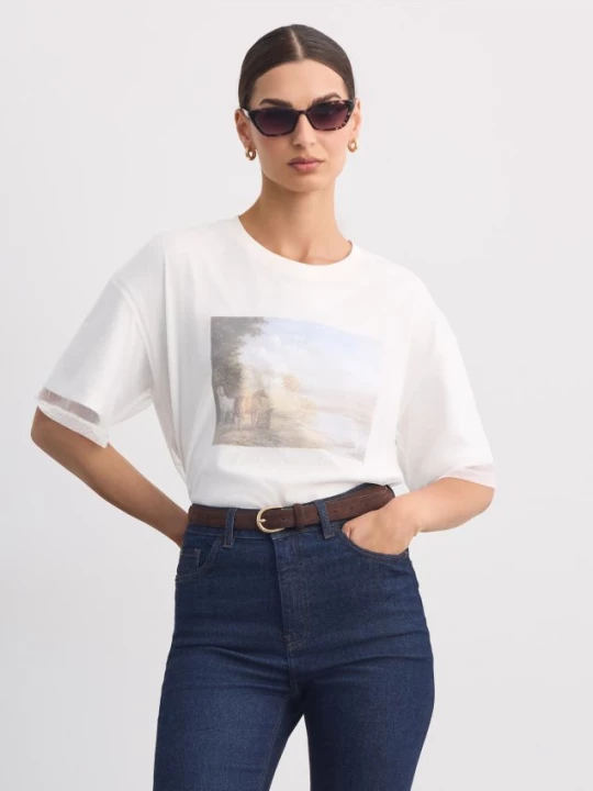 Foto del prodotto Mohito - T-shirt stampata - panna