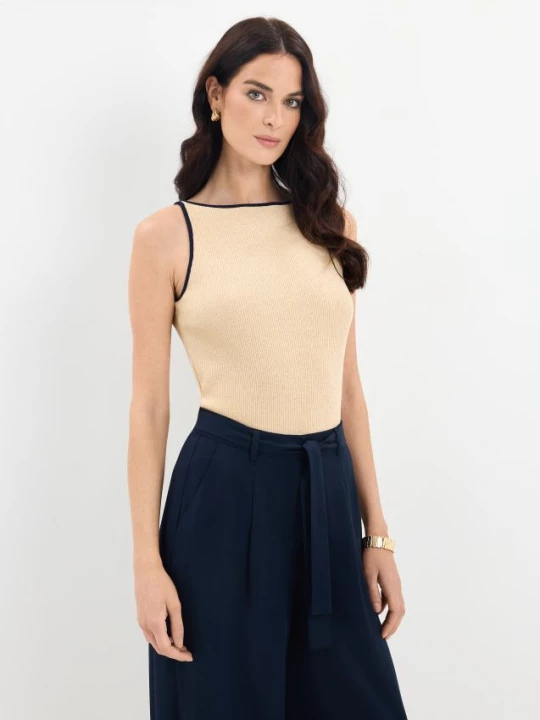 Foto del prodotto Mohito - Top a costine - beige