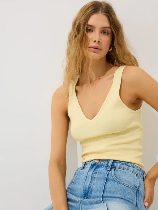 Foto del prodotto Mohito - Top aderente - giallo chiaro