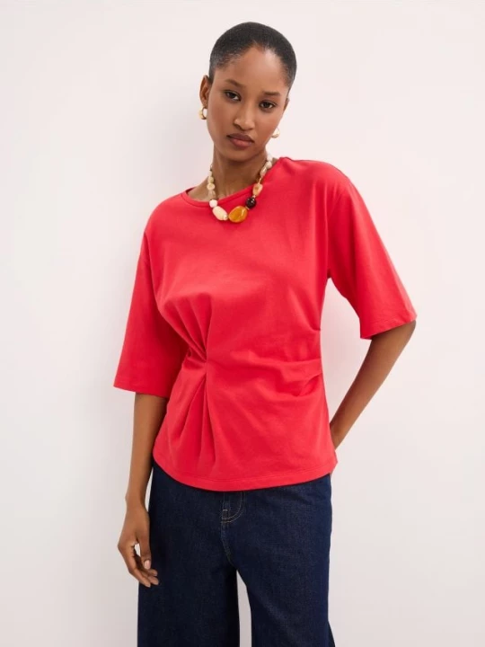 Foto del prodotto Mohito - Top con arricciatura decorativa - rosso