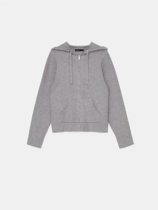 Foto del prodotto Mohito - Top da jogging con zip e cappuccio - grigio scuro