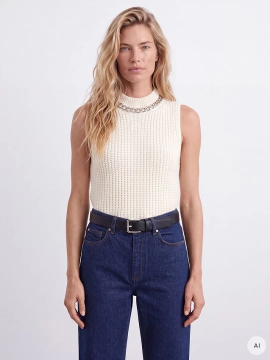 Foto del prodotto Mohito - Top in maglia - panna