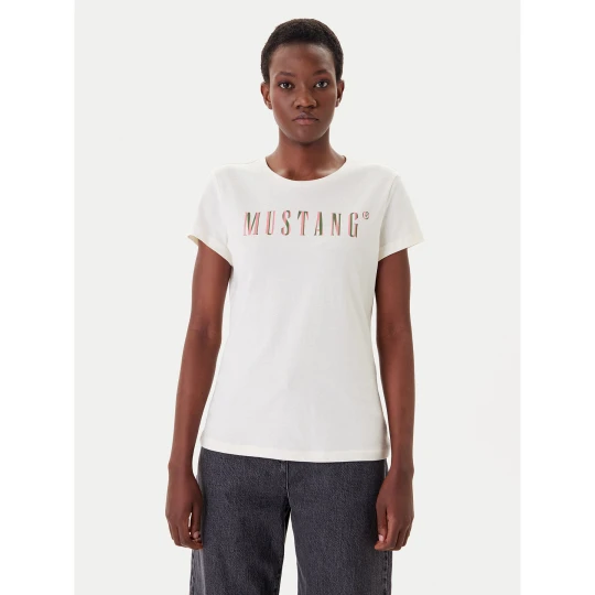 Foto del prodotto Mustang T-shirt Loa 1016146 Écru Slim Fit Crema