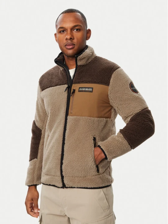 Foto del prodotto Napapijri Felpa di pile Yupik NP0A8AZU Beige scuro Regular Fit