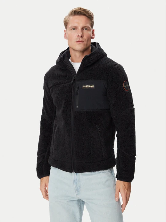 Foto del prodotto Napapijri Felpa di pile YupikNP0A8AZX Nero Regular Fit