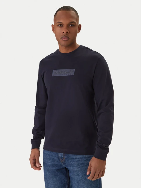 Foto del prodotto Napapijri Longsleeve S-Box Logo NP0A8BC5 Blu scuro Regular Fit