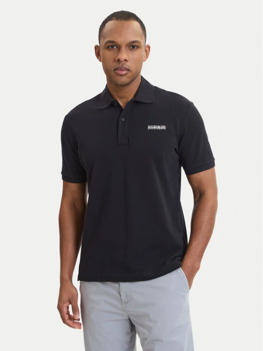 Foto del prodotto Napapijri Polo E-Small Box NP0A88TQ Nero Relaxed Fit