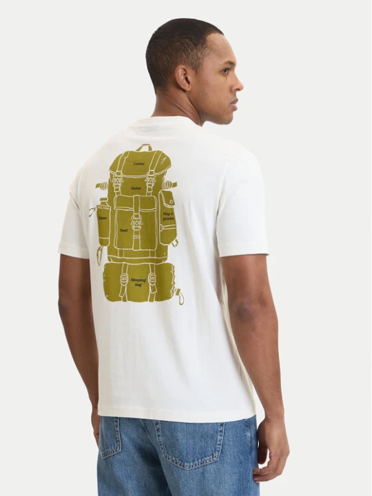 Foto del prodotto Napapijri T-shirt S-Flint NP0A4FZZ Écru Regular Fit Crema