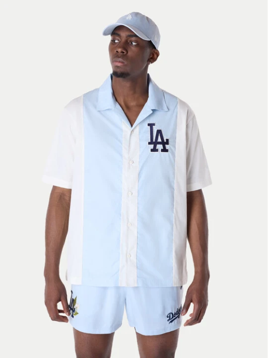 Foto del prodotto New Era Camicia LA Dodgers Stripe Revere 60596335 Bianco Regular Fit