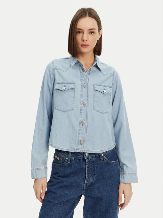 Foto del prodotto Noisy May camicia di jeans Selvi 27033010 Celeste Regular Fit Azzurro chiaro