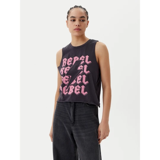 Foto del prodotto Noisy May Top Rebel 27034002 Grigio Oversize