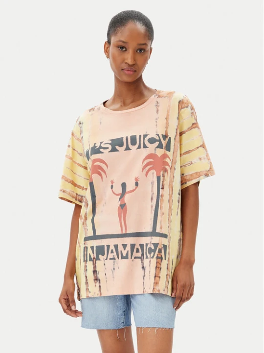 Foto del prodotto One Teaspoon T-shirt Its Juicy In Jamaica 26940 Arancione Relaxed Fit