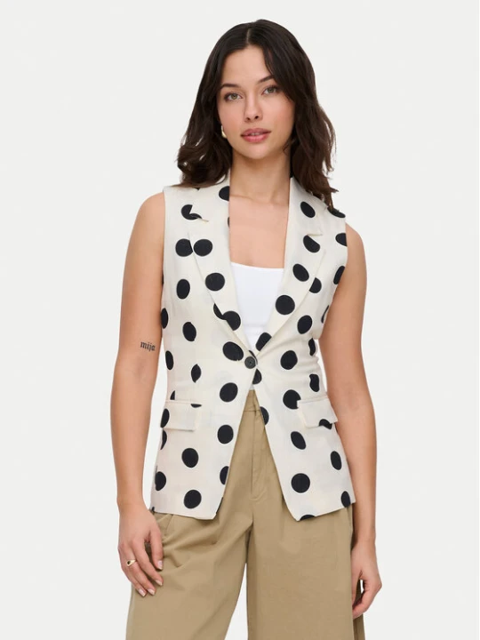 Foto del prodotto ONLY Gilet Viesta 15375017 Crema Slim Fit