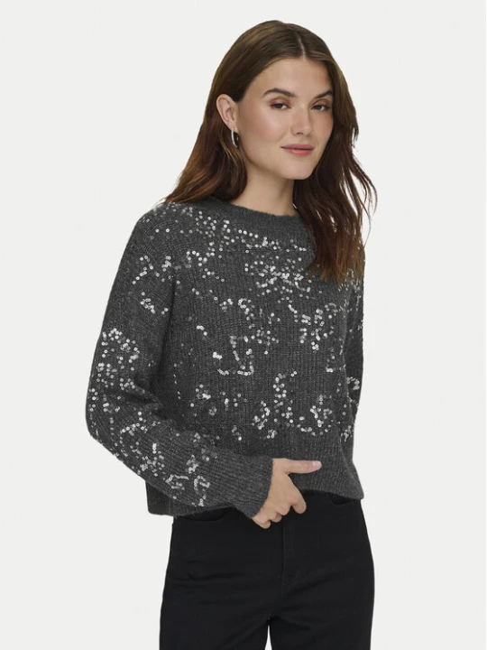 Foto del prodotto ONLY Maglione Alta 15353230 Grigio Regular Fit
