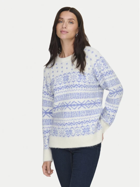 Foto del prodotto ONLY Maglione Xmas Nordic 15354824 Azzurro chiaro Regular Fit