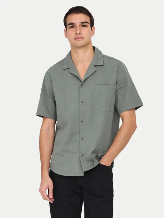 Foto del prodotto Only & Sons Camicia Eye Resort 22030342 Verde Relaxed Fit