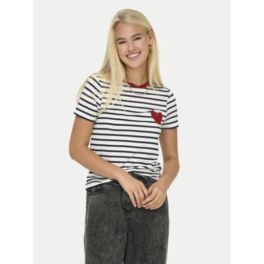 Foto del prodotto ONLY T-shirt Heart 15318959 Bianco Regular Fit