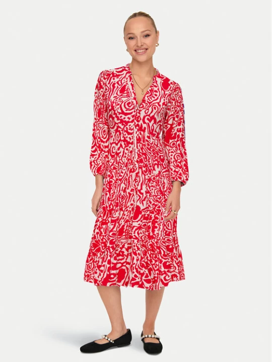 Foto del prodotto ONLY Vestito chemisier Milana 15308233 Rosso Loose Fit