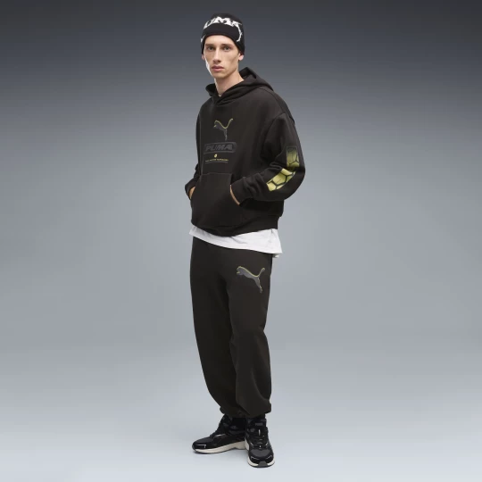 Foto del prodotto Pantaloni da tuta in pile con grafica PUMA Sport dal taglio morbido da uomo, Abbigliamento, Nero czarny