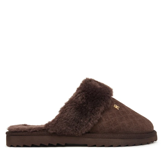 Foto del prodotto Pantofole Tommy Hilfiger Th Premium Shearling Shoes FW0FW09947 Marrone scuro