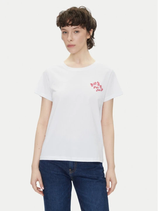 Foto del prodotto Pepe Jeans T-shirt Rosey PL506070 Bianco Regular Fit