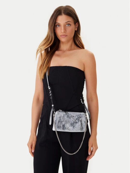 Foto del prodotto PINKO Borsetta Double Mini Al 25-26 PLTT 105359 A2OT Argento
