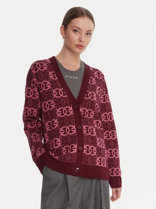 Foto del prodotto PINKO Cardigan Half Breed 106042 A2YD Bordeaux Regular Fit