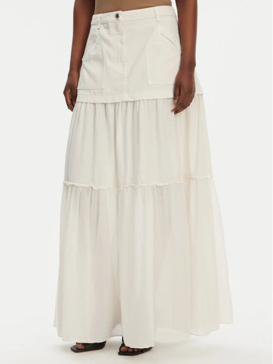 Foto del prodotto PINKO Gonna maxi Kenny 105252 A2MI Écru Regular Fit Crema