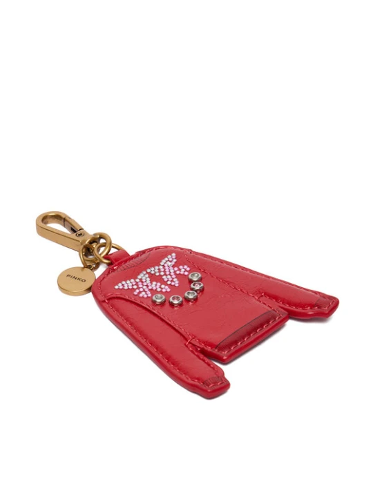 Foto del prodotto PINKO Portachiavi Charm Swea T-Shirt Microbibra AI 25-26 PCPL 105866 A31U Rosso