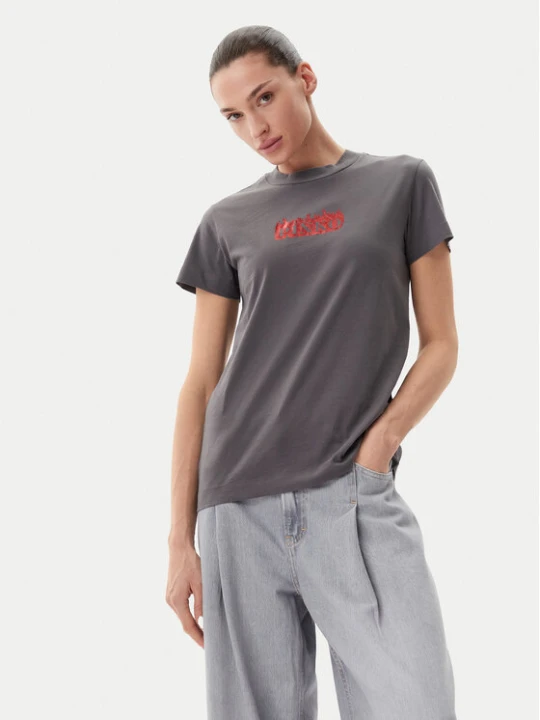 Foto del prodotto PINKO T-shirt Trapani 105050 A2D6 Grigio Regular Fit