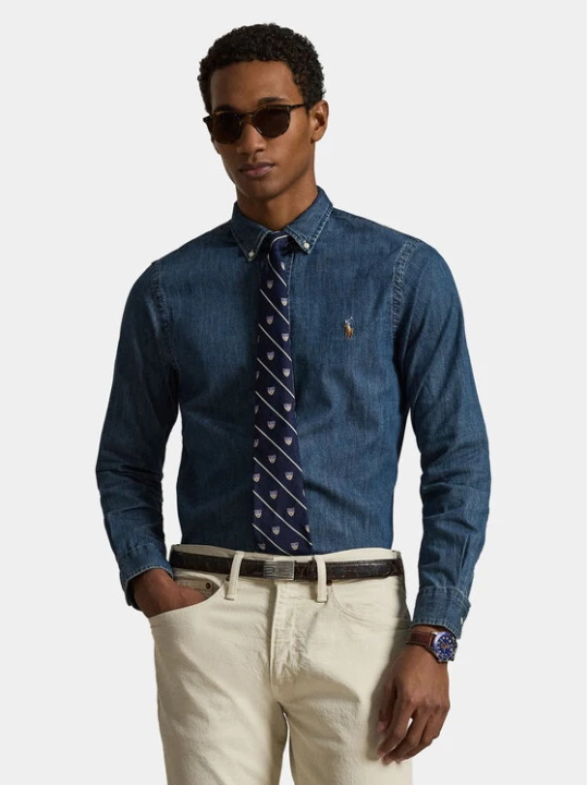 Foto del prodotto Polo Ralph Lauren Camicia Core Replen 710548539 Blu scuro Slim Fit
