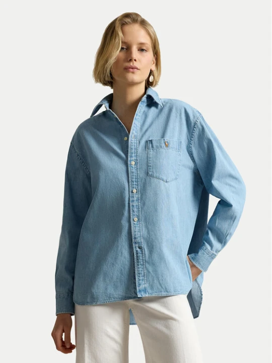 Foto del prodotto Polo Ralph Lauren camicia di jeans 211B17139001 Azzurro chiaro Oversize