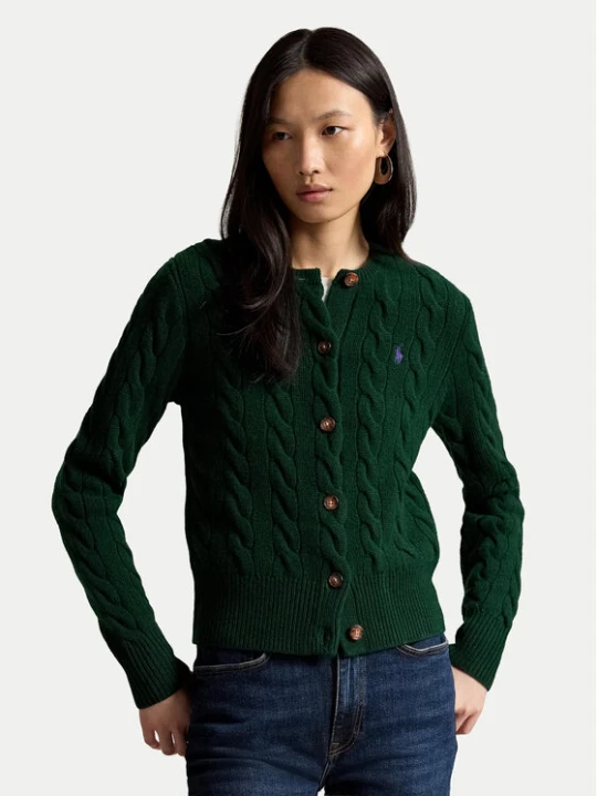 Foto del prodotto Polo Ralph Lauren Cardigan 211972104503 Verde scuro Slim Fit