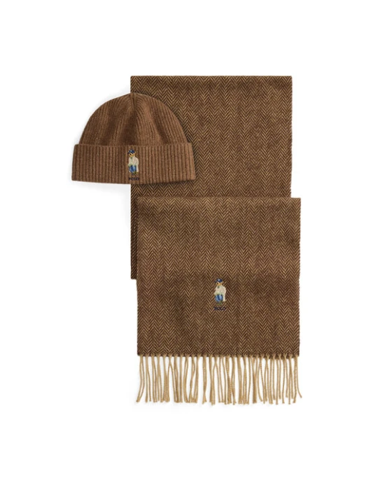 Foto del prodotto Polo Ralph Lauren Set berretto e sciarpa 449P20309001 Marrone