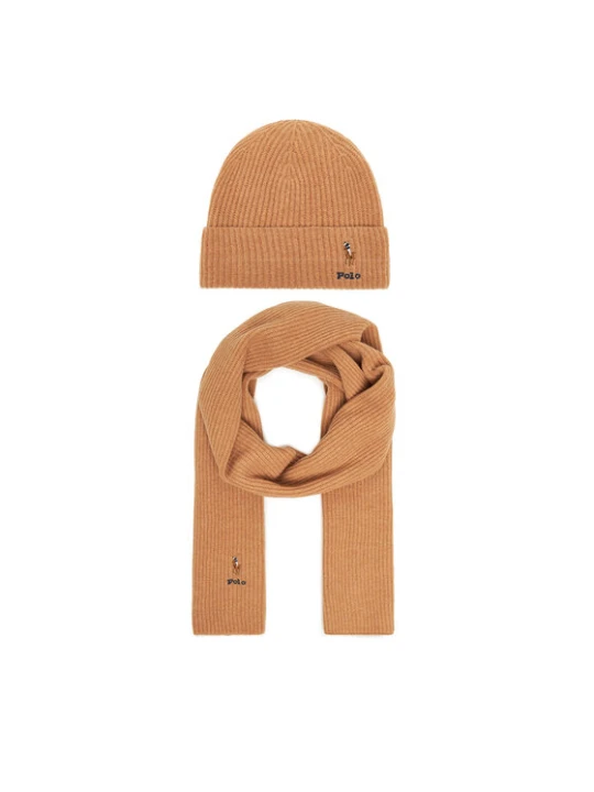 Foto del prodotto Polo Ralph Lauren Set berretto e sciarpa 455981430002 Marrone