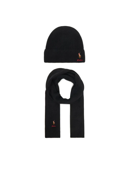 Foto del prodotto Polo Ralph Lauren Set berretto e sciarpa 455981430003 Nero