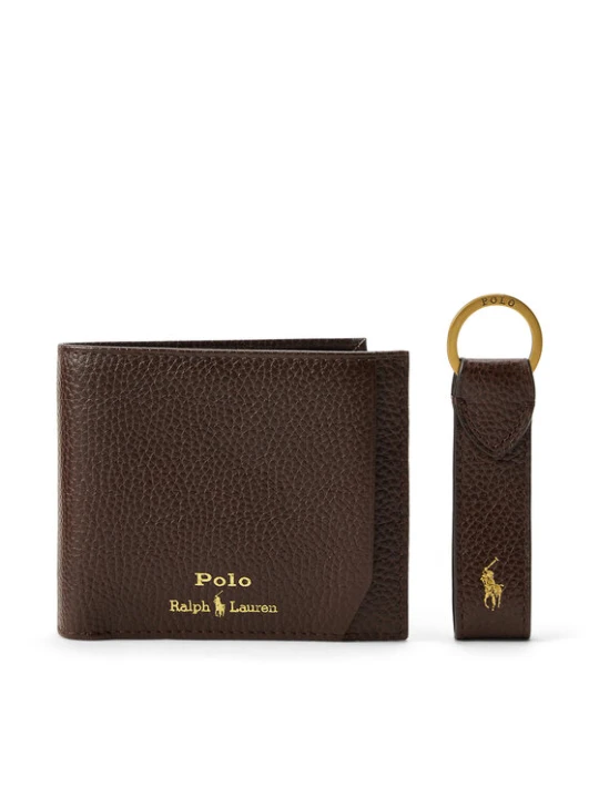 Foto del prodotto Polo Ralph Lauren Set portafoglio e portachiavi Pbl Gftbx 2-Gbx 405974635002 Marrone scuro