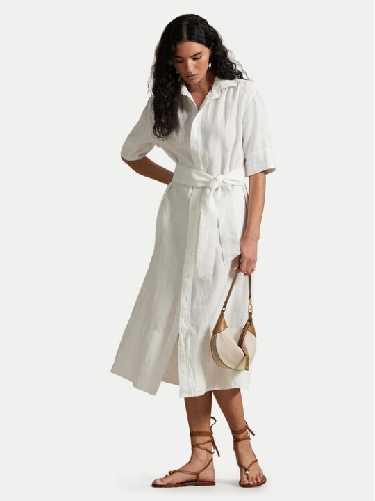 Foto del prodotto Polo Ralph Lauren Vestito chemisier 211965844001 Bianco Relaxed Fit