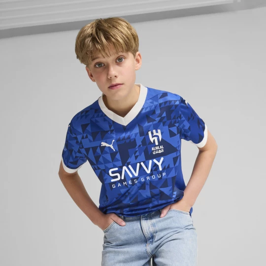 Foto del prodotto PUMA Al Hilal Saudi F.C. Maglia gara Home 24 / 25 per ragazzi, Abbigliamento, Blu niebieski