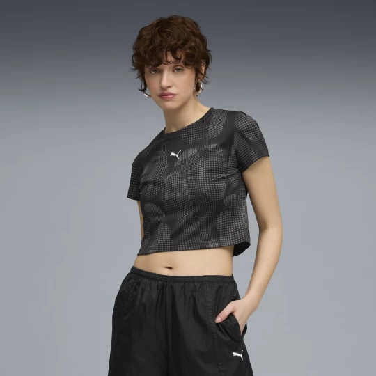 Foto del prodotto PUMA Baby T-shirt con stampa integrale DARE TO da donna, Abbigliamento, Nero czarny