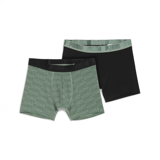 Foto del prodotto PUMA Boxer stampati da uomo (confezione doppia), Abbigliamento, Verde zielony