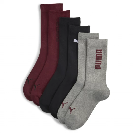 Foto del prodotto PUMA Calze alte unisex (confezione da 3), Abbigliamento, Rosso czerwony