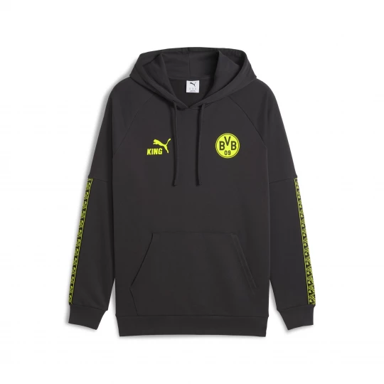 Foto del prodotto PUMA Felpa con cappuccio Borussia Dortmund KING da uomo, Accessori, Grigio Gray
