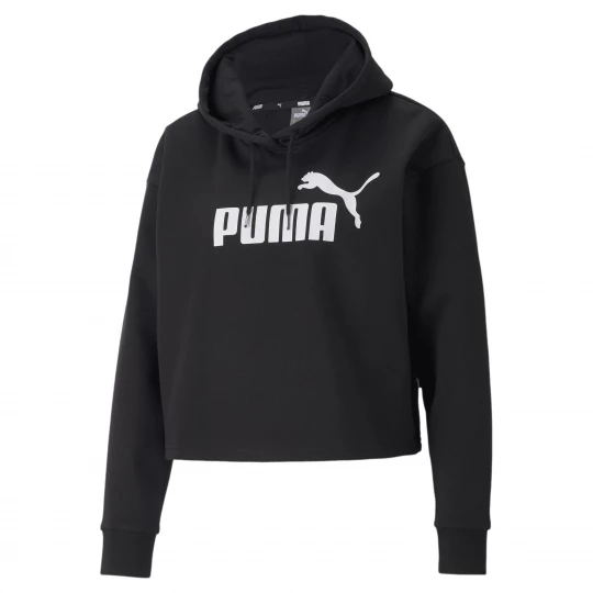 Foto del prodotto PUMA Felpa con cappuccio cropped con logo Essentials da donna, Abbigliamento, Nero czarny