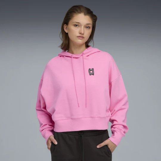 Foto del prodotto PUMA Felpa con cappuccio da basket Pivot da donna, Abbigliamento, Rosa różowy