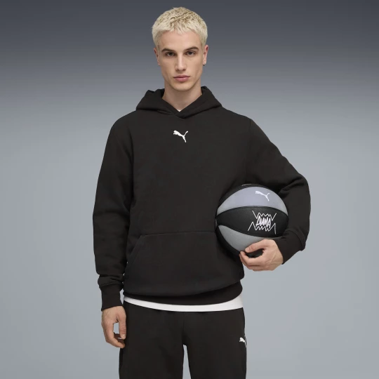 Foto del prodotto PUMA Felpa con cappuccio da basket teamJAWS Post Game da uomo, Accessori, Nero czarny