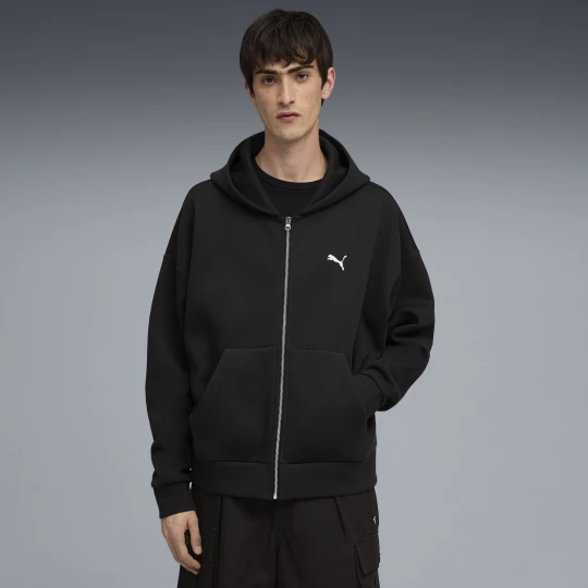 Foto del prodotto PUMA Felpa con cappuccio e zip Wardrobe Essentials da uomo, Accessori, Nero czarny
