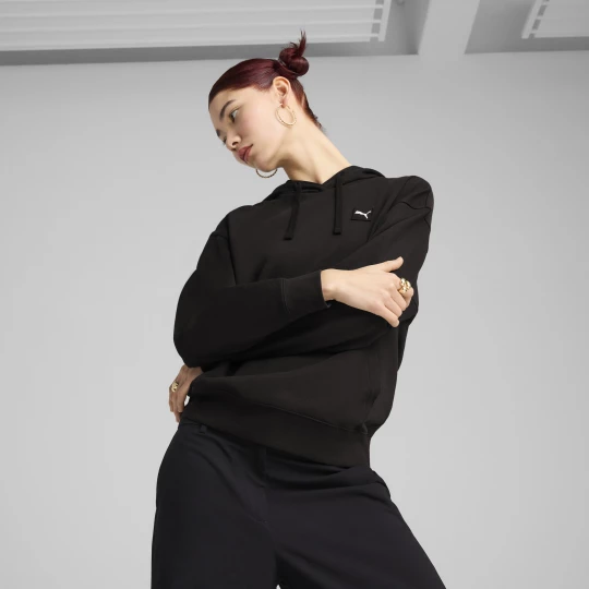 Foto del prodotto PUMA Felpa con cappuccio ESS ELEVATED Comfort da donna, Abbigliamento, Nero czarny