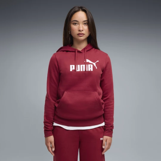 Foto del prodotto PUMA Felpa con cappuccio ESS N. 1 Logo da donna, Abbigliamento, Rosso czerwony